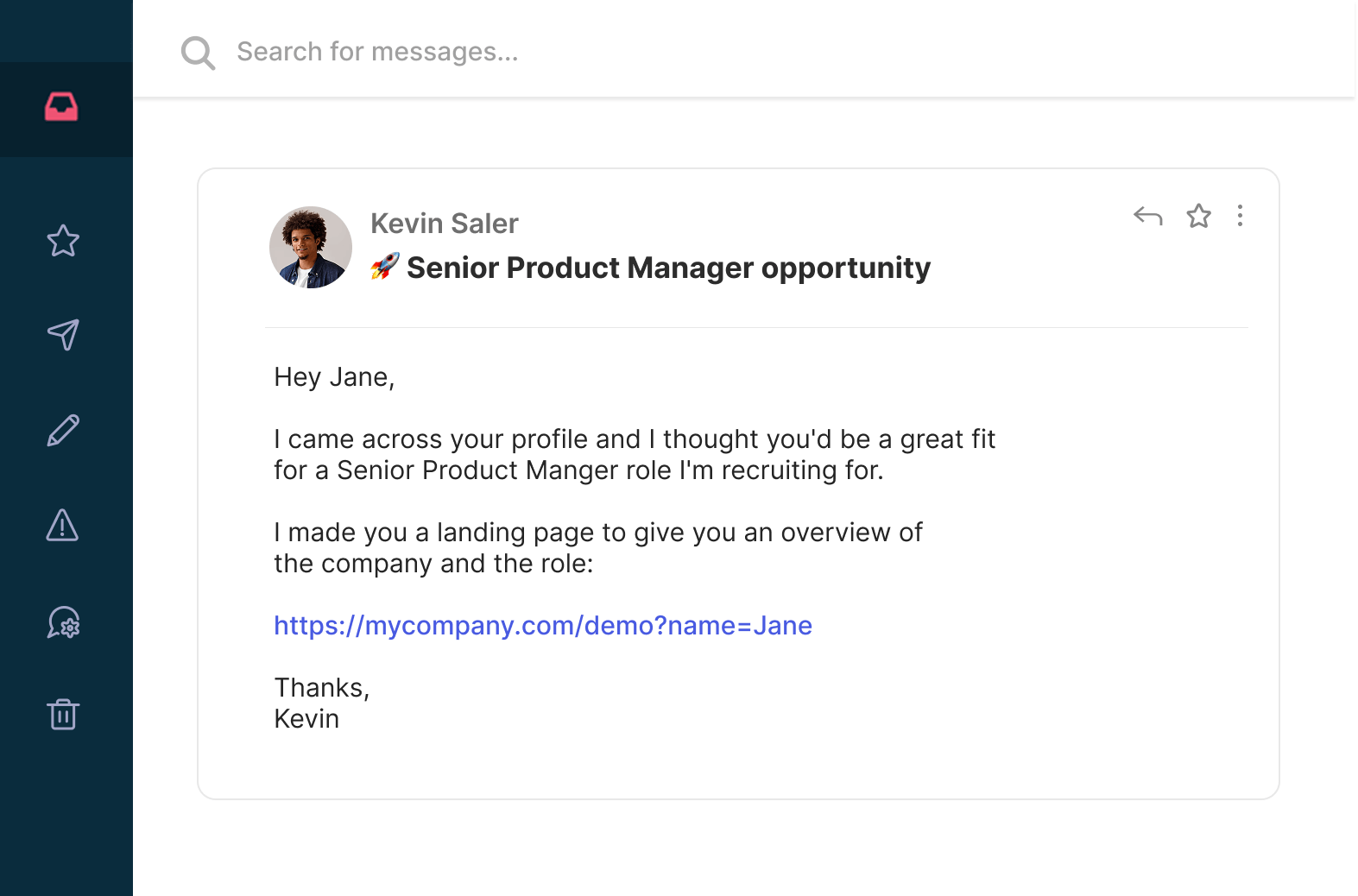 Share the link to your landing page