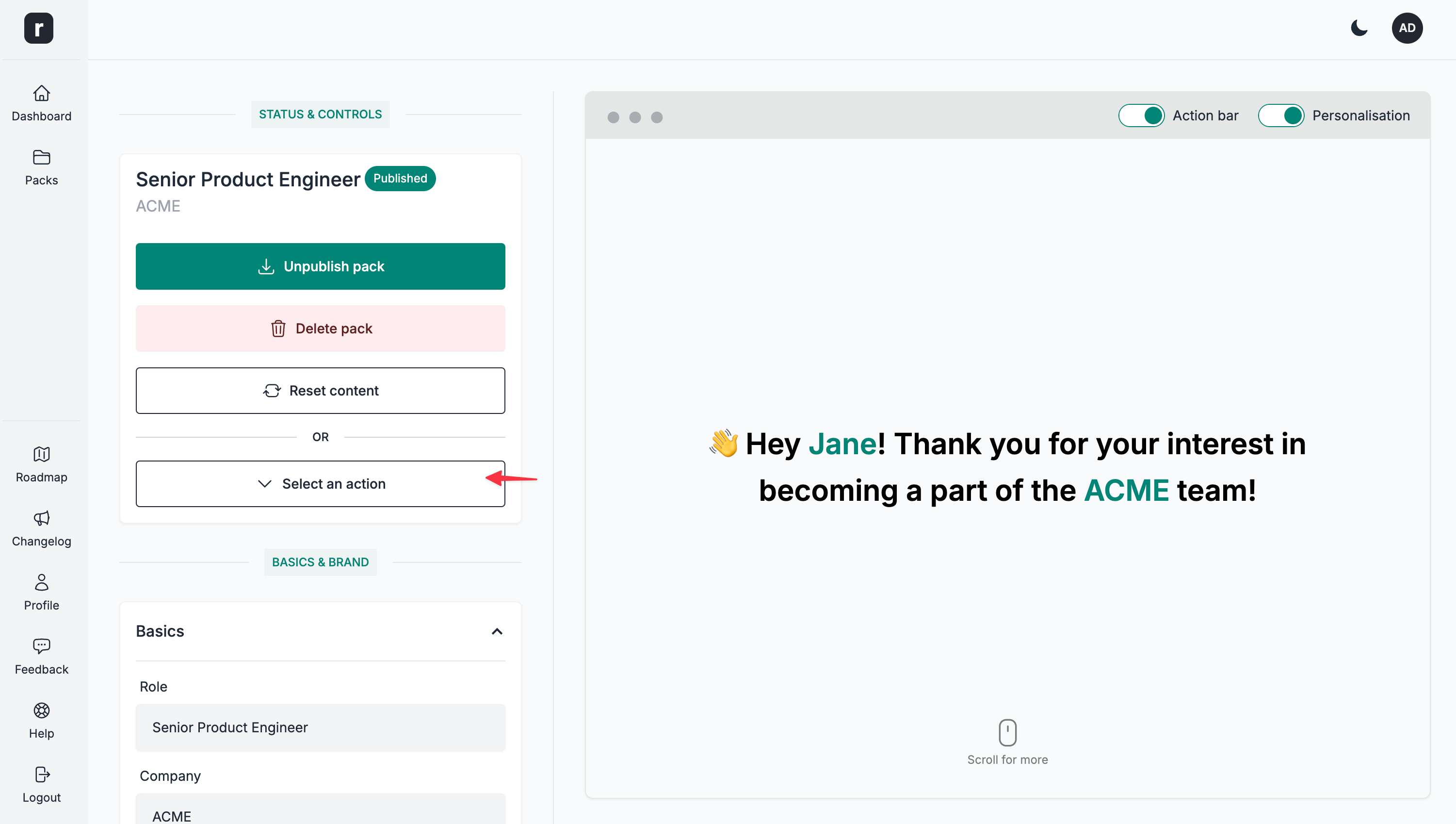 Click the more option