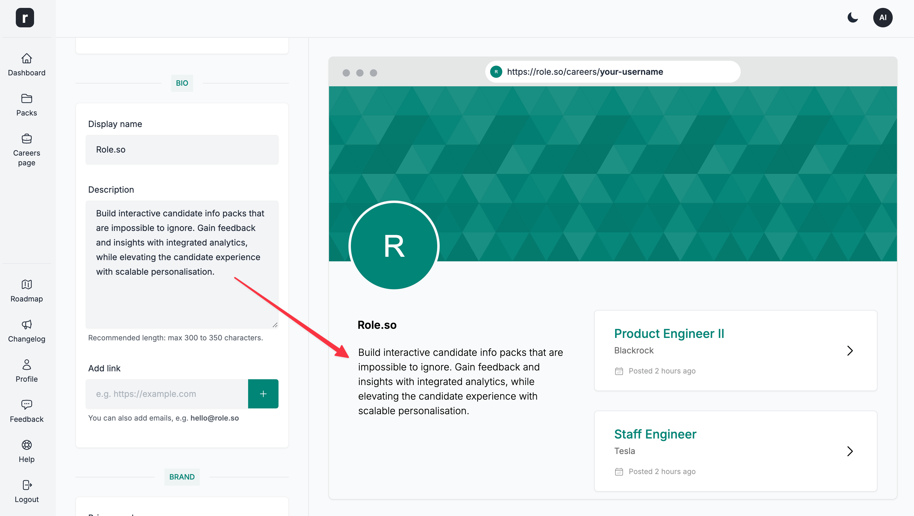 Careers page description