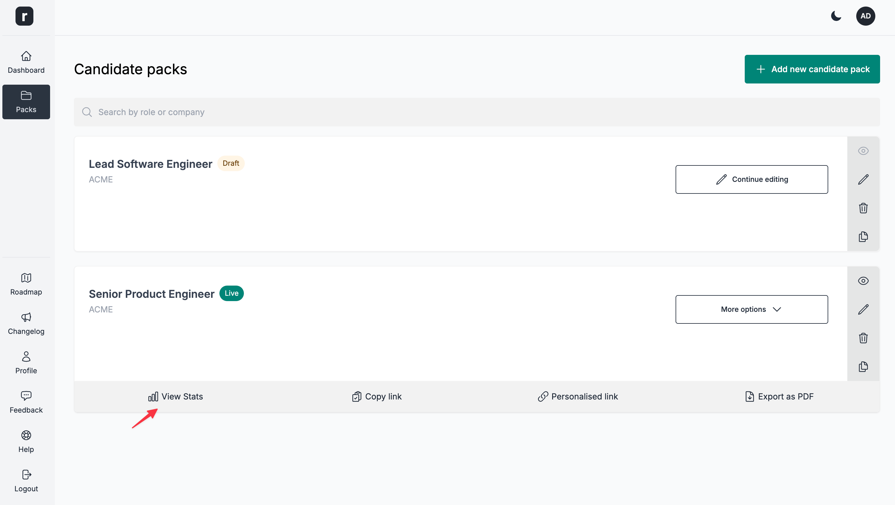 Click the more option